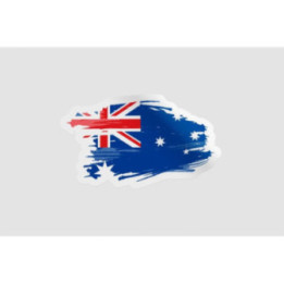 Australia Flag Style 26 Sticker - DecalsHouse