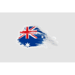Australia Flag Style 28 Sticker - DecalsHouse