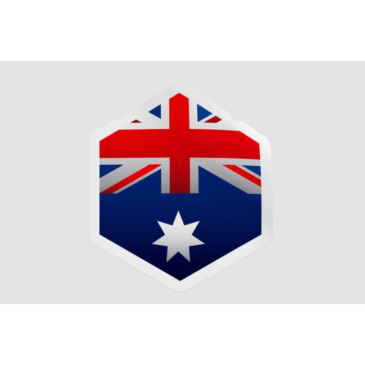 Australia Flag Style 33 Sticker - DecalsHouse