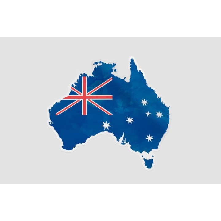 Australia Map Style 10 Sticker - DecalsHouse