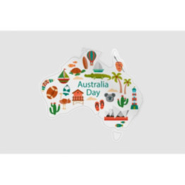 Australia Map Style 11 Sticker - DecalsHouse