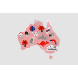 Australia Map Style 12 Sticker - DecalsHouse