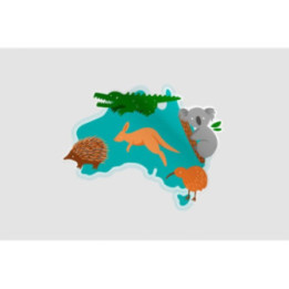 Australia Map Style 20 Sticker - DecalsHouse