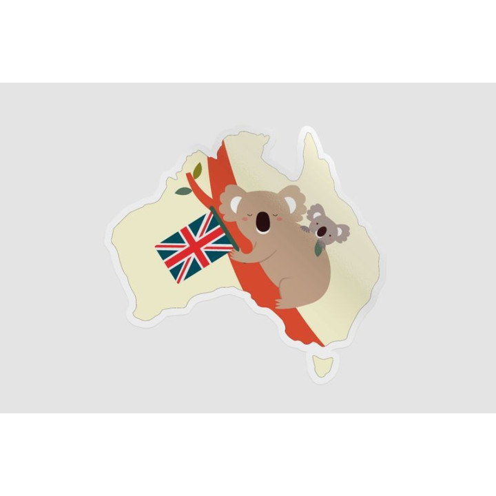 Australia Map Style 23 Sticker - DecalsHouse