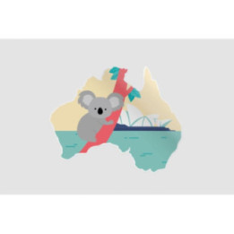 Australia Map Style 24 Sticker - DecalsHouse