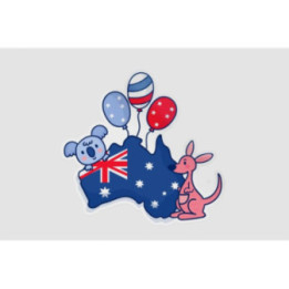 Australia Map Style 25 Sticker - DecalsHouse