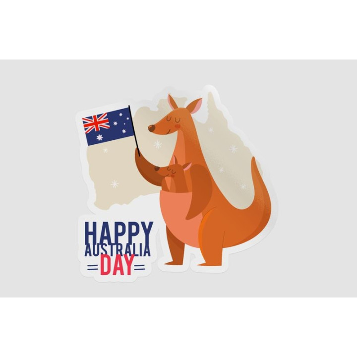 Australia Map Style 26 Sticker - DecalsHouse