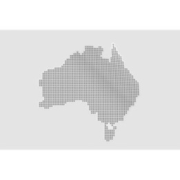Australia Map Style 4 Sticker - DecalsHouse