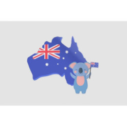 Australia Map Style 6 Sticker - DecalsHouse