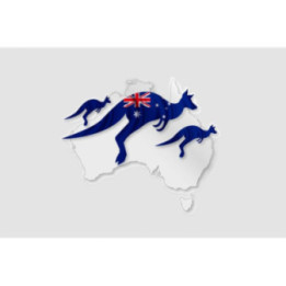 Australia Map Style 8 Sticker - DecalsHouse