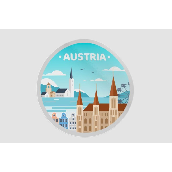 Austria Badge Style Sticker - DecalsHouse