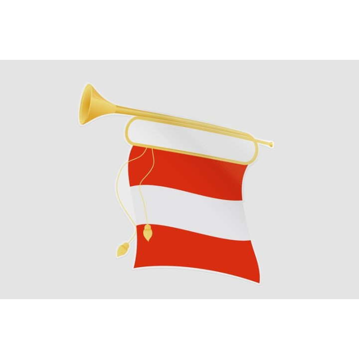 Austria Flag Style 17 Sticker - DecalsHouse