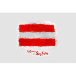 Austria Flag Style 3 Sticker - DecalsHouse