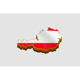 Austria Map Style 2 Sticker - DecalsHouse