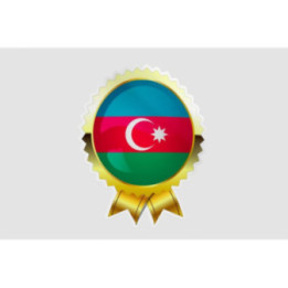 Azerbaijan Flag Style 18 Sticker - DecalsHouse