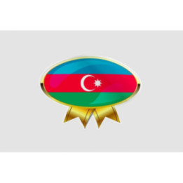 Azerbaijan Flag Style 24 Sticker - DecalsHouse