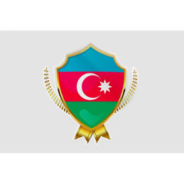 Azerbaijan Flag Style 25 Sticker - DecalsHouse