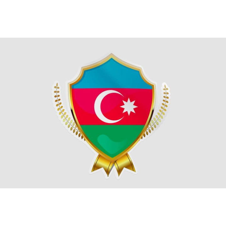 Azerbaijan Flag Style 25 Sticker - DecalsHouse