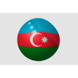 Azerbaijan Flag Style 26 Sticker - DecalsHouse