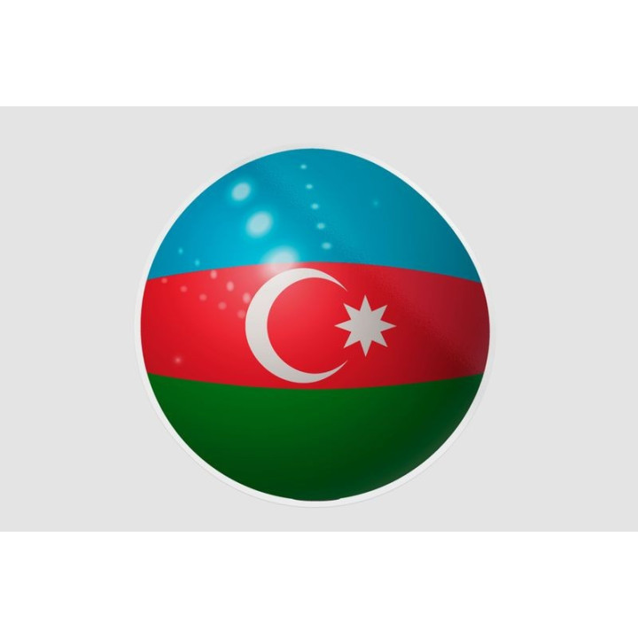 Azerbaijan Flag Style 26 Sticker - DecalsHouse