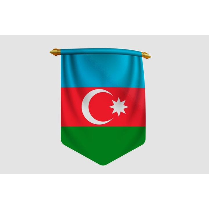 Azerbaijan Flag Style 6 Sticker - DecalsHouse