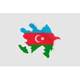 Azerbaijan Map Style 3 Sticker - DecalsHouse