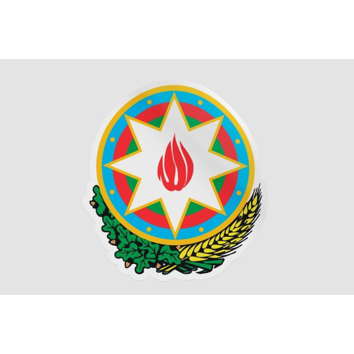 Azerbaijan National Emblem Sticker - DecalsHouse