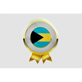Bahamas Flag Style 10 Sticker - DecalsHouse