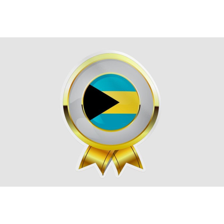 Bahamas Flag Style 10 Sticker - DecalsHouse