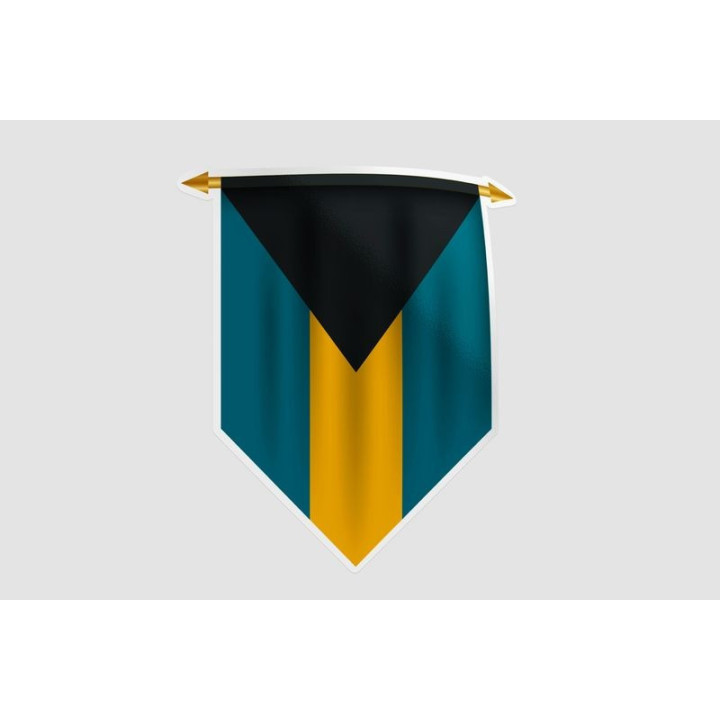 Bahamas Flag Style 14 Sticker - DecalsHouse