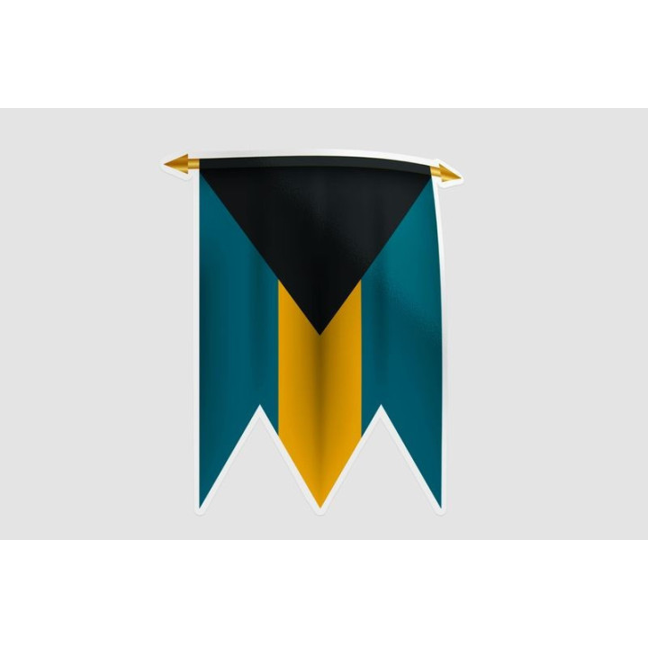 Bahamas Flag Style 15 Sticker - DecalsHouse