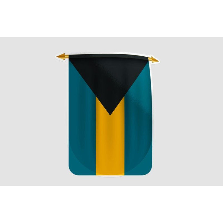 Bahamas Flag Style 18 Sticker - DecalsHouse