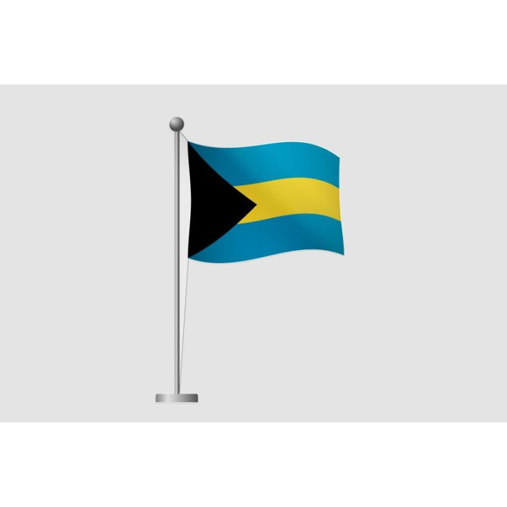Bahamas Flag Style 2 Sticker - DecalsHouse