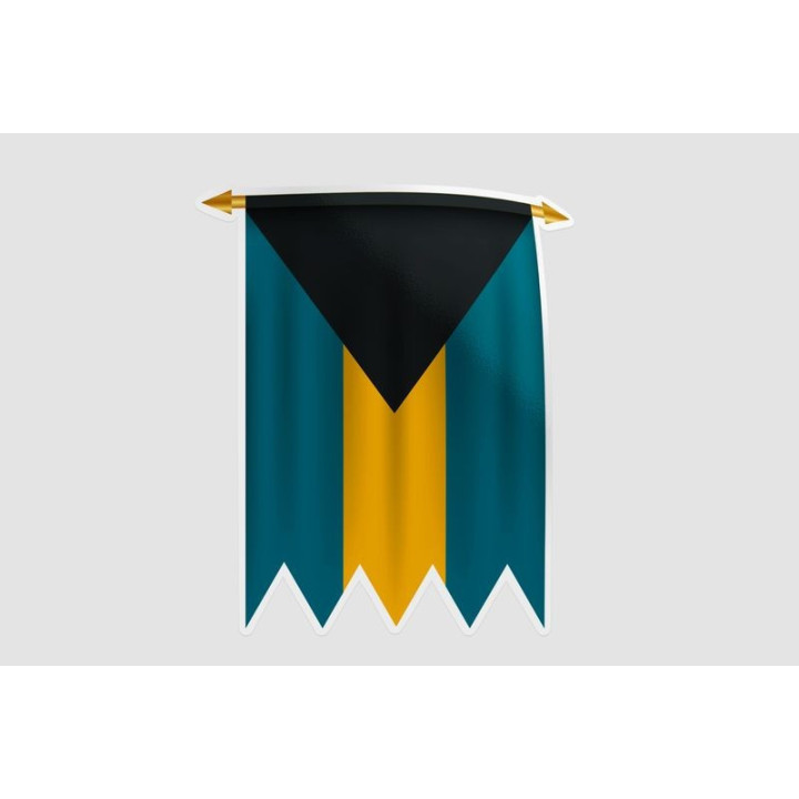 Bahamas Flag Style 21 Sticker - DecalsHouse