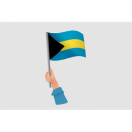 Bahamas Flag Style 24 Sticker - DecalsHouse