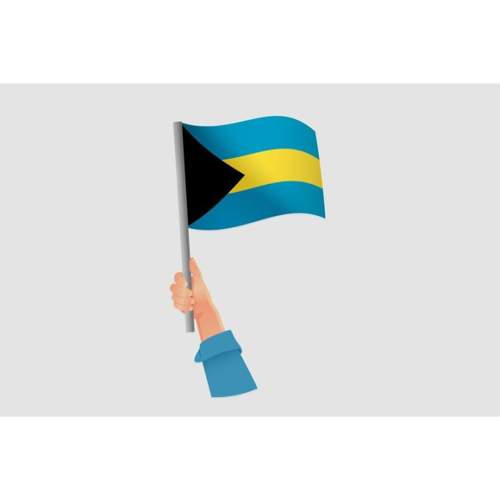 Bahamas Flag Style 24 Sticker - DecalsHouse