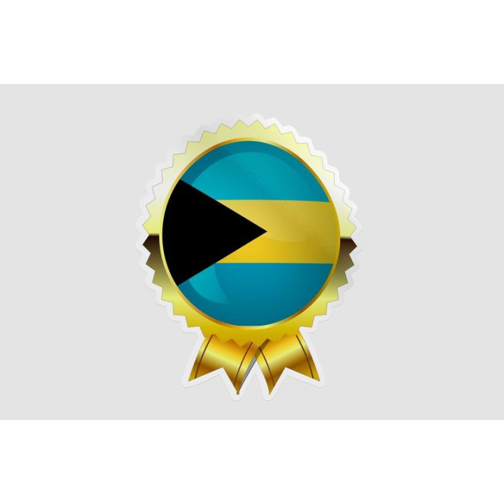 Bahamas Flag Style 5 Sticker - DecalsHouse