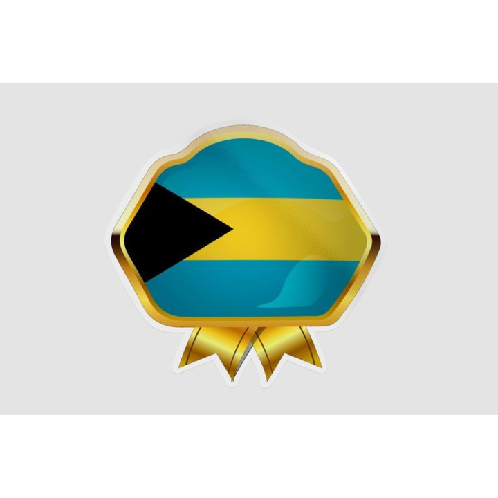 Bahamas Flag Style 6 Sticker - DecalsHouse