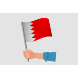 Bahrain Flag Style 4 Sticker - DecalsHouse