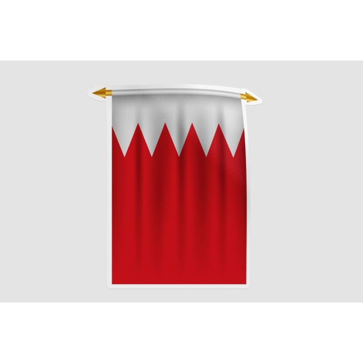 Bahrain Flag Style 9 Sticker - DecalsHouse