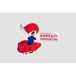 Bahrain National Day Style 2 Sticker - DecalsHouse