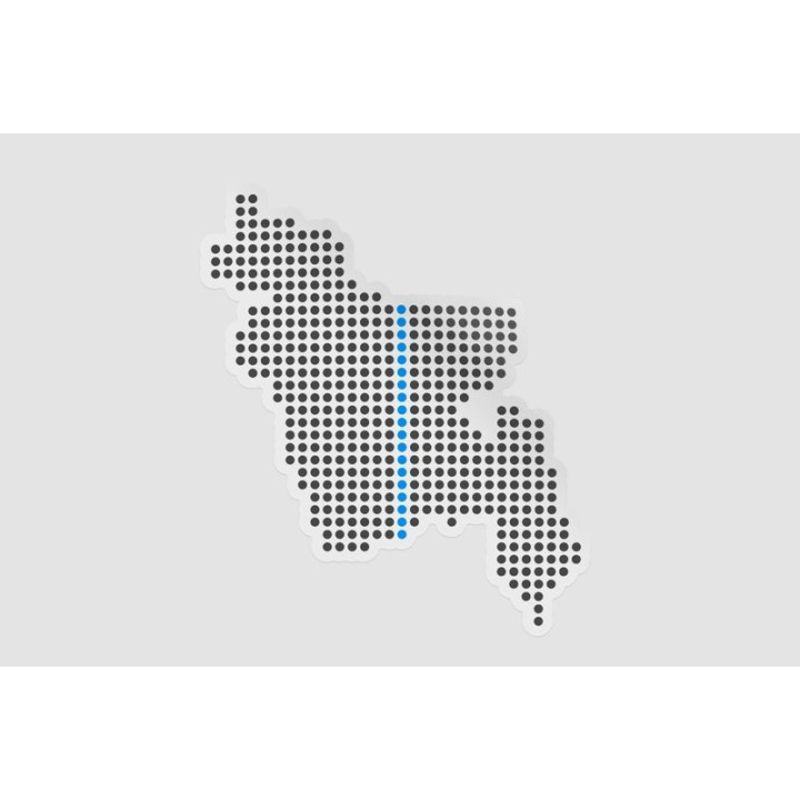 Bangladesh Doted Map Sticker - DecalsHouse