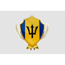 Barbados Flag Style 13 Sticker - DecalsHouse