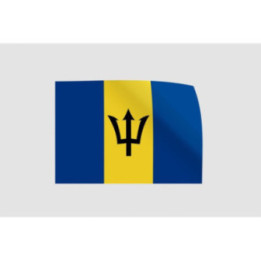 Barbados Flag Style 15 Sticker - DecalsHouse