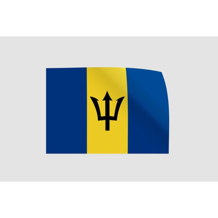Barbados Flag Style 15 Sticker - DecalsHouse