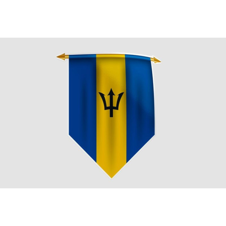 Barbados Flag Style 22 Sticker - DecalsHouse