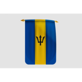 Barbados Flag Style 26 Sticker - DecalsHouse