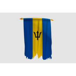 Barbados Flag Style 28 Sticker - DecalsHouse