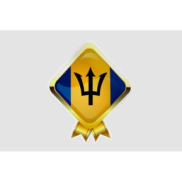 Barbados Flag Style 5 Sticker - DecalsHouse