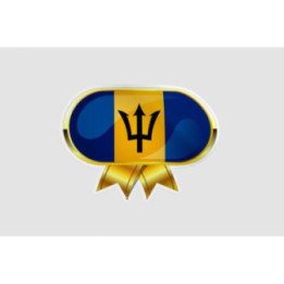 Barbados Flag Style 9 Sticker - DecalsHouse